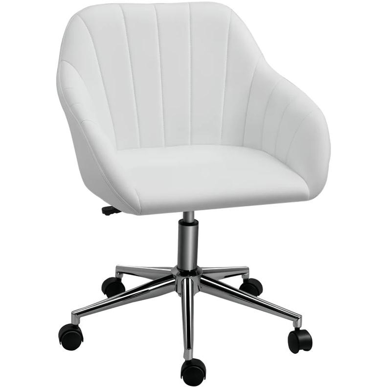 Faux Leather Office Chair, Adjustable Swivel Design