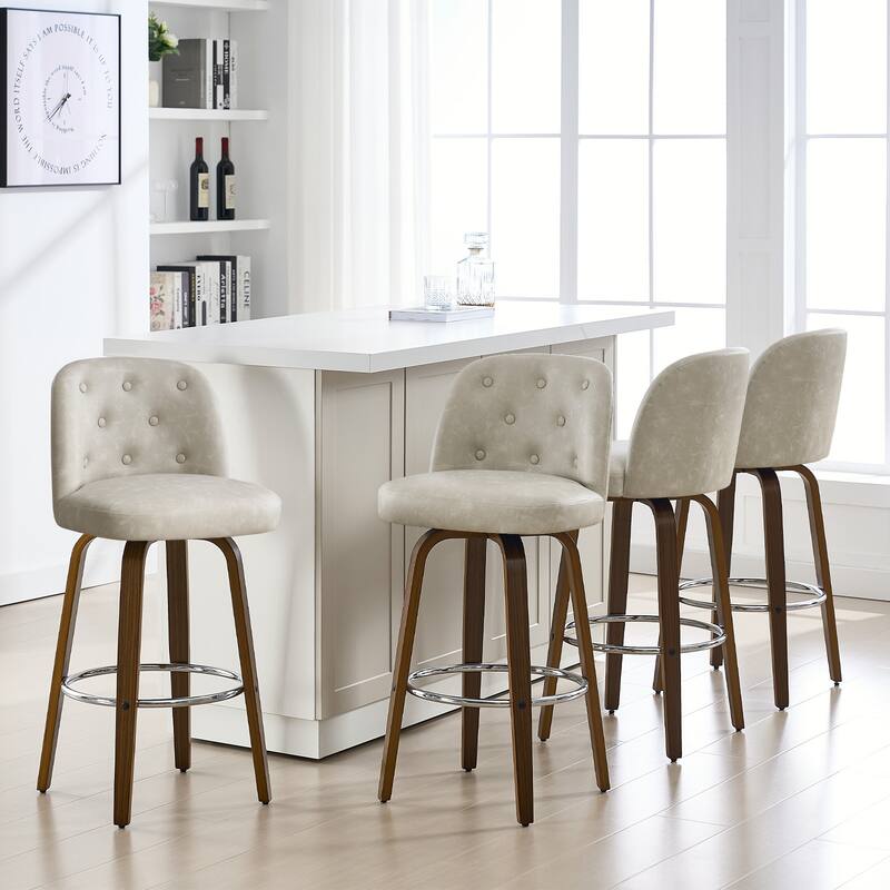 26"/29" Swivel Bar Stools/ Counter Stool with Bentwood Legs