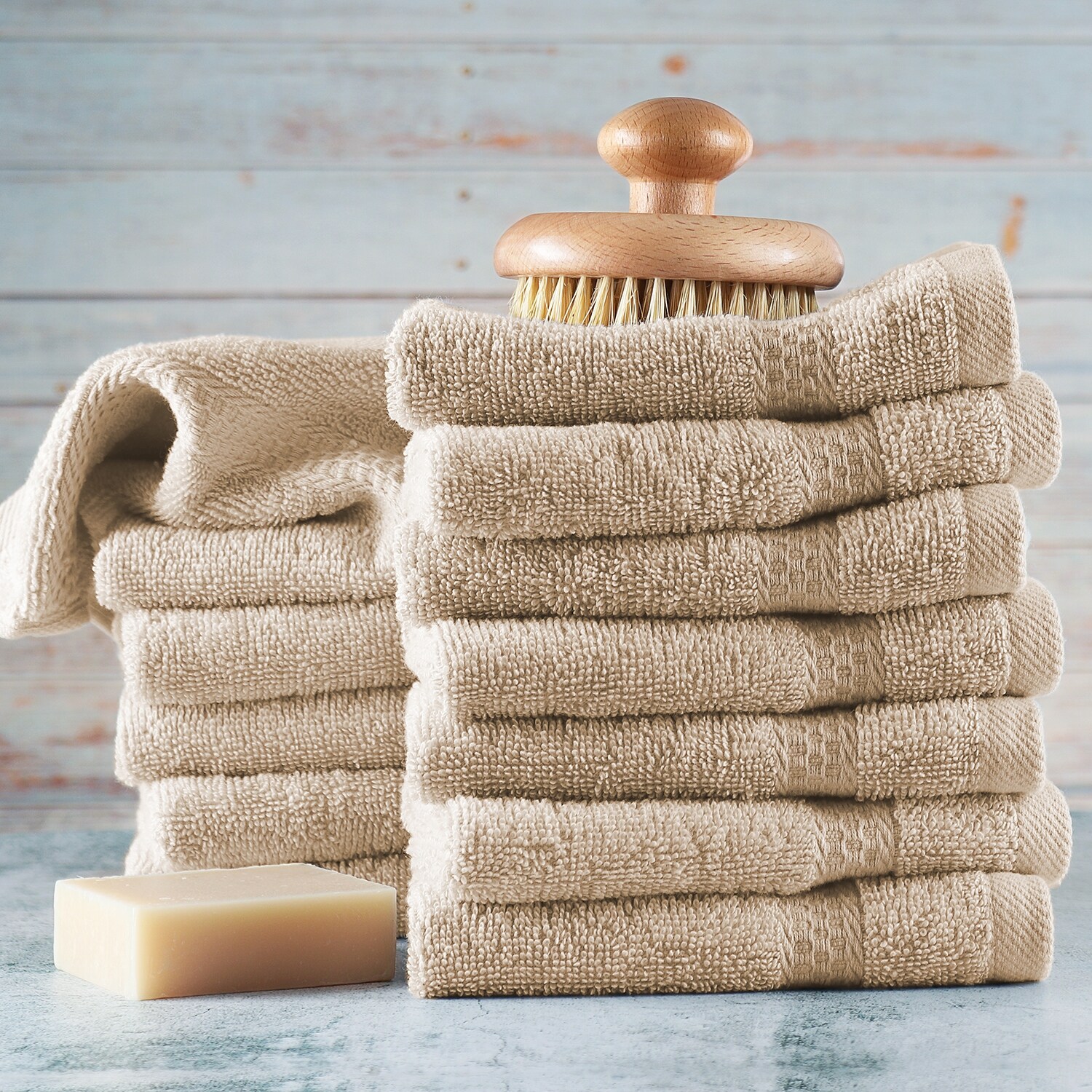 Hearth Harbor 100 Percent Cotton Ultra Soft and Highly Absorbent Set of 12 Multipurpose Wash Cloths 13 inches x 13 inches. On Sale Bed Bath Beyond 32411438