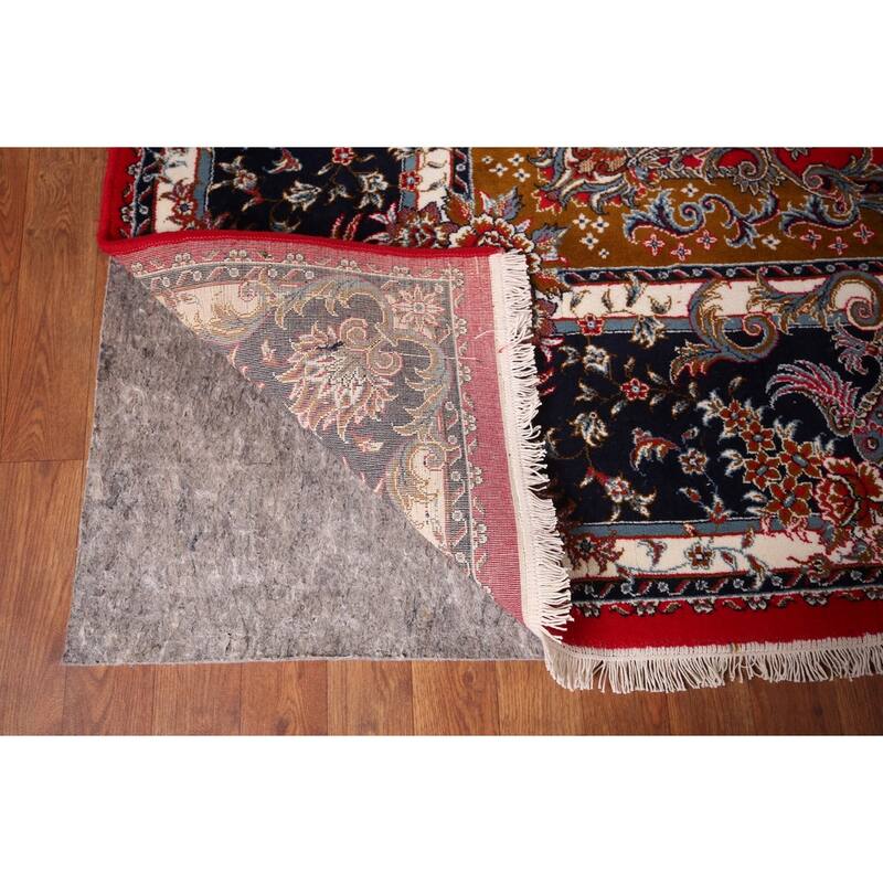 Victorian Style Red Kashan Turkish Area Rug Red Machine Made Carpet - 9'8" x 12'8"