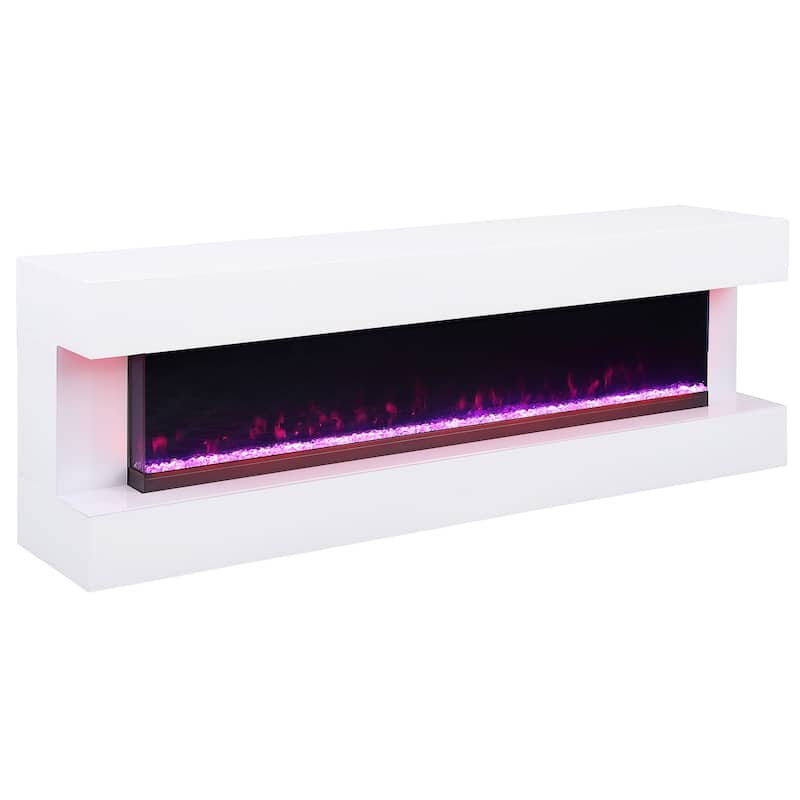 Vallerie 71" TV Stand With Visual Flame Box