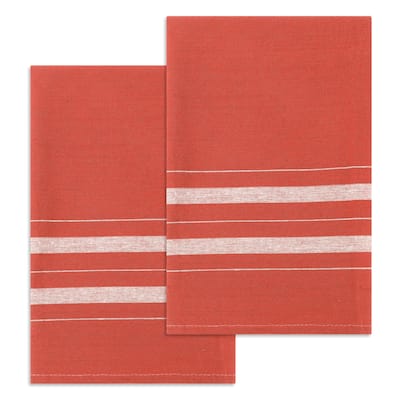 Cotton Stripe Kitchen Towels Farmhouse Absorbent, Soft, Quick Dry Dish Towels Lint Free Tea Towels