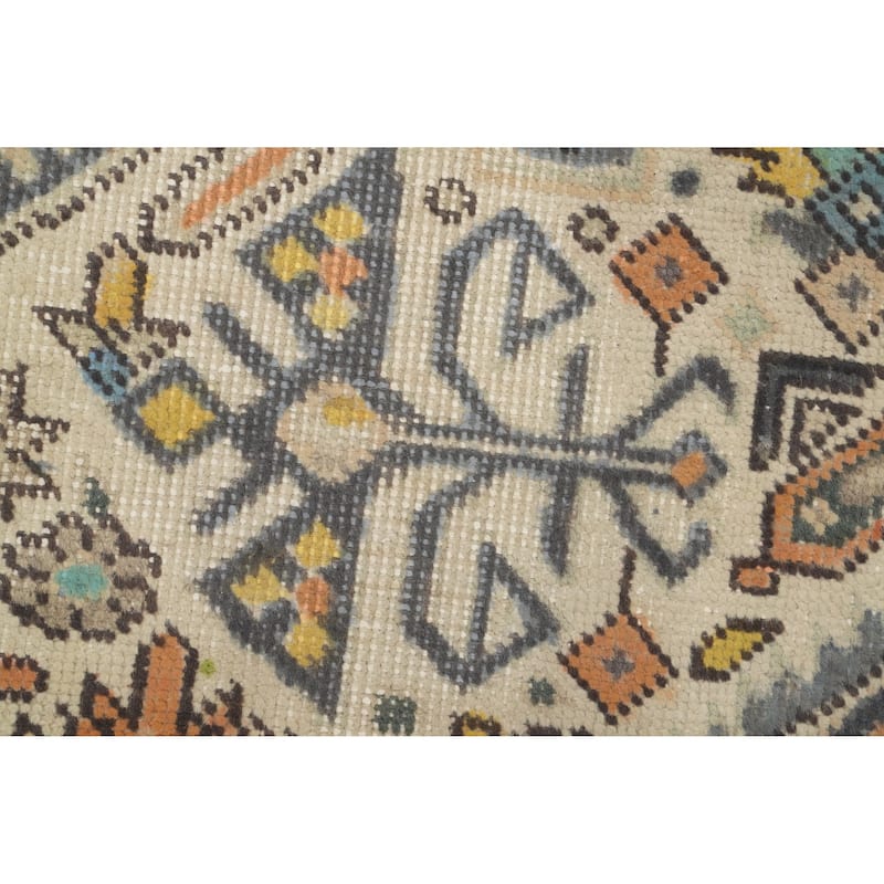 Hand Knotted Oriental 100% Wool Carpet Traditional Floral Beige & Ivories Tabriz Area Rug - 12' 8'' X 9' 5''