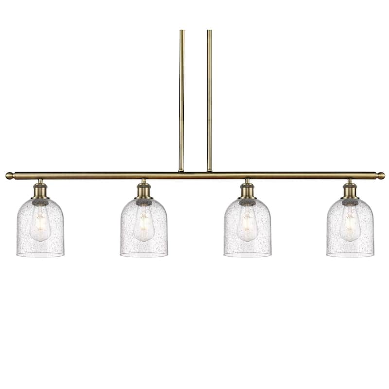 Innovations Lighting 516-4I-10-48 Bella Pendant Bella 4 Light 48" Wide - Antique Brass / Seedy