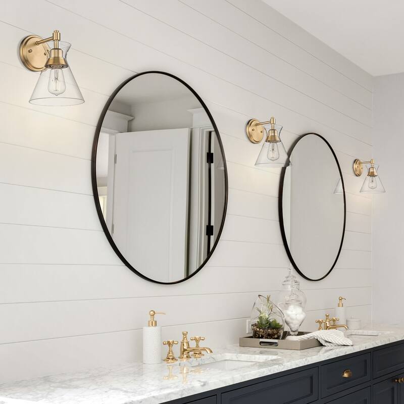 Golden Lighting Malta 1-light Wall Sconce in Brushed Champagne Brass