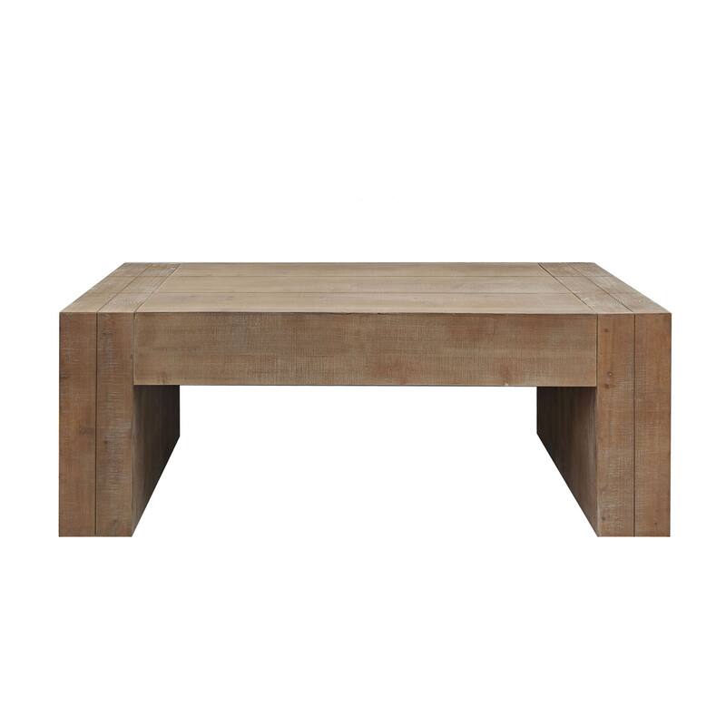 HomeRoots 49" Natural Wood Chunky Rectangular Coffee Table - 49.00 in. x 18.80 in. x 23.70 in.