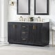 preview thumbnail 137 of 196, Altair Gazsi Bathroom Vanity with Composite Stone Countertop without Mirror 60 inch. - Black Oak + Brushed Gold Hardware