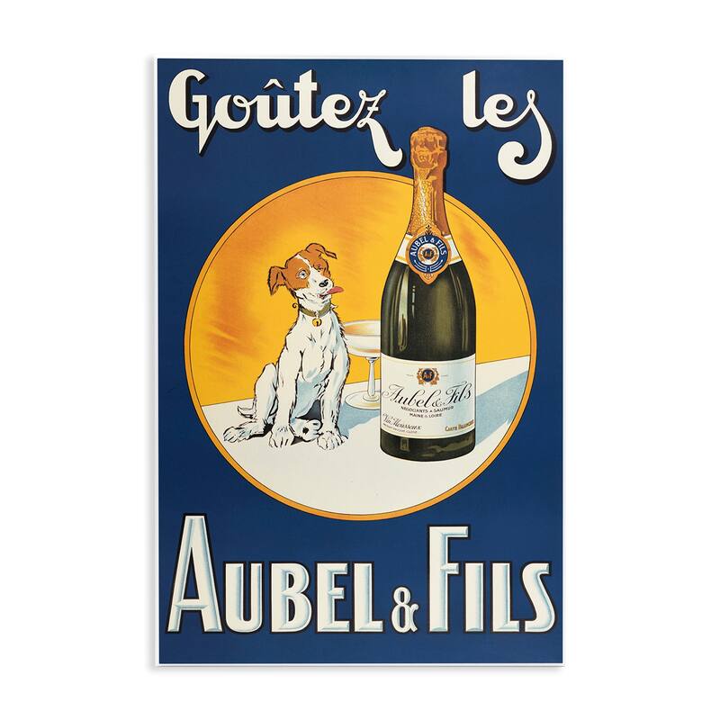 Stupell Dog & Wine Advertisement Wall Plaque Art Design By Marcus Jules - 10 x 15