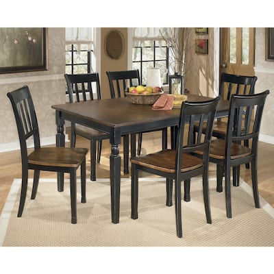 Signature Design by Ashley Owingsville Black/Brown 7-Piece Dining Package