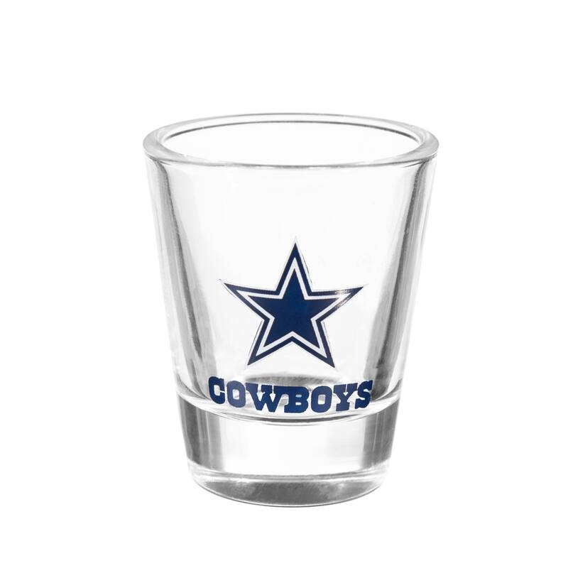 4-Piece Ceramic and Glass 2 oz. Shot Glass Set, Dallas Cowboys