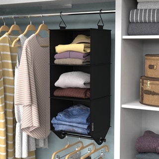 ClosetMaid Capsule 6-Cube Hanging Fabric Closet Organizer - Black
