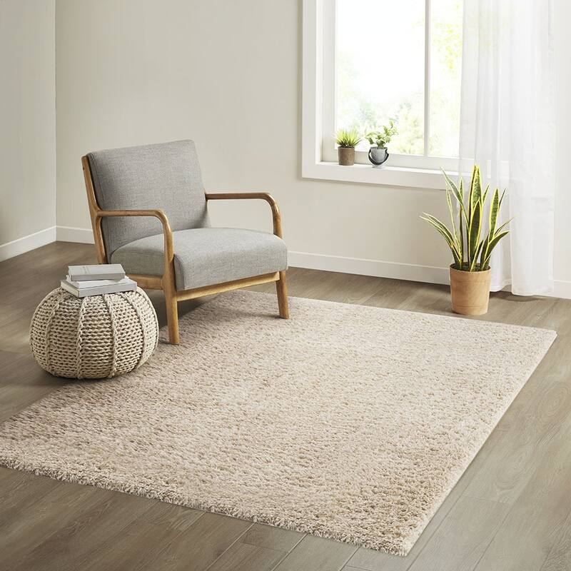 Super Soft Polyester Shag Area Rug, Plush and Cozy, Ideal for Living Room, Bedroom, and Home Décor - 9'3" x 12'3"