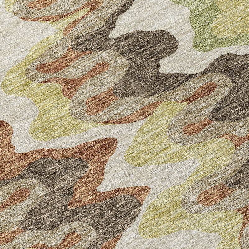 HomeRoots Abstract Transitional Rectangle Outdoor Rug