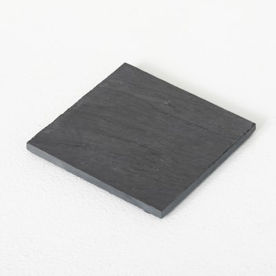 Sullivans Slate Square-Cut Candle Plank 4"L Black - 4"L x 4"W x .25"H