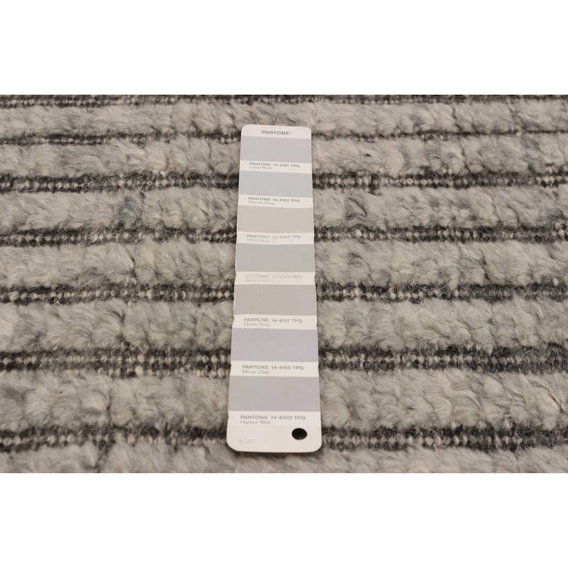 ECARPETGALLERY Hand-knotted Tangier Grey Wool Rug - 5'3 x 7'9