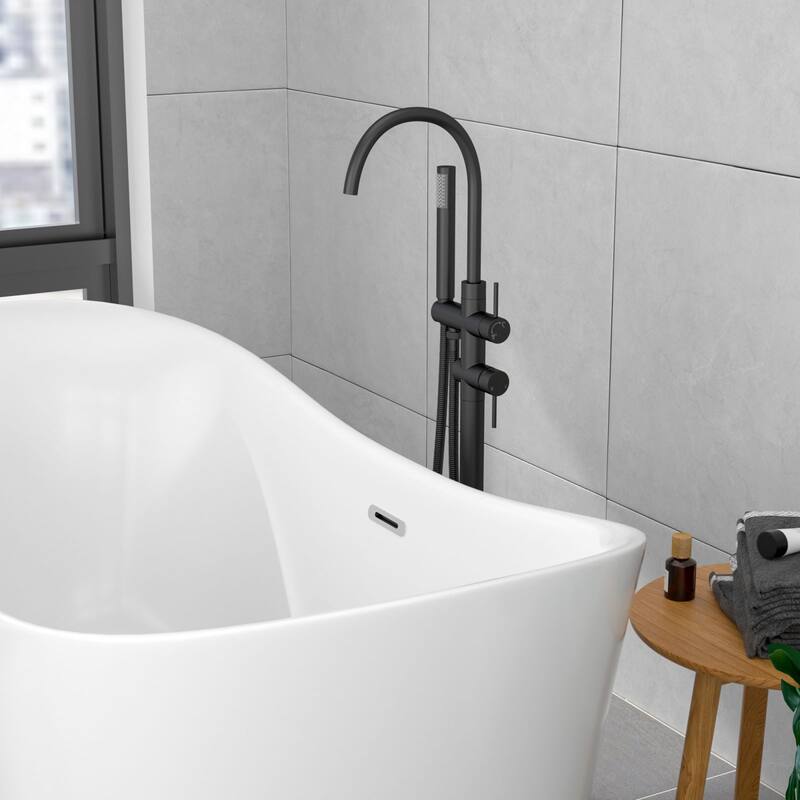 Lordear Bathtub Faucet Tub Filler Swivel Faucet with Hand Shower, Swivel Spout