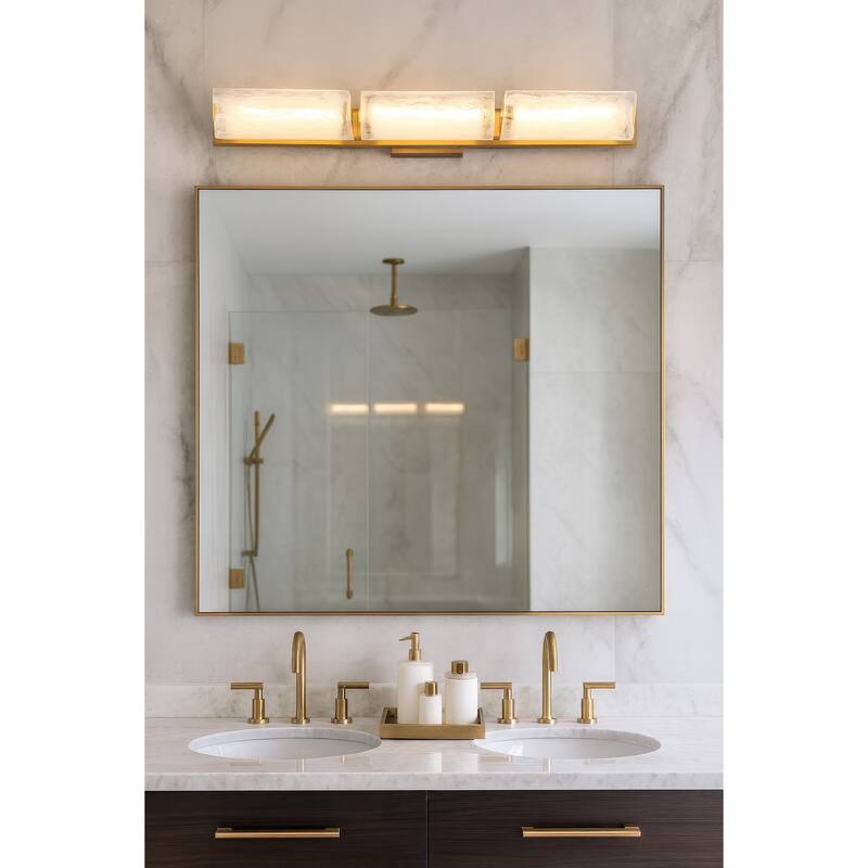 Varaluz Mingle Bathroom Vanity Light - Satin Brass