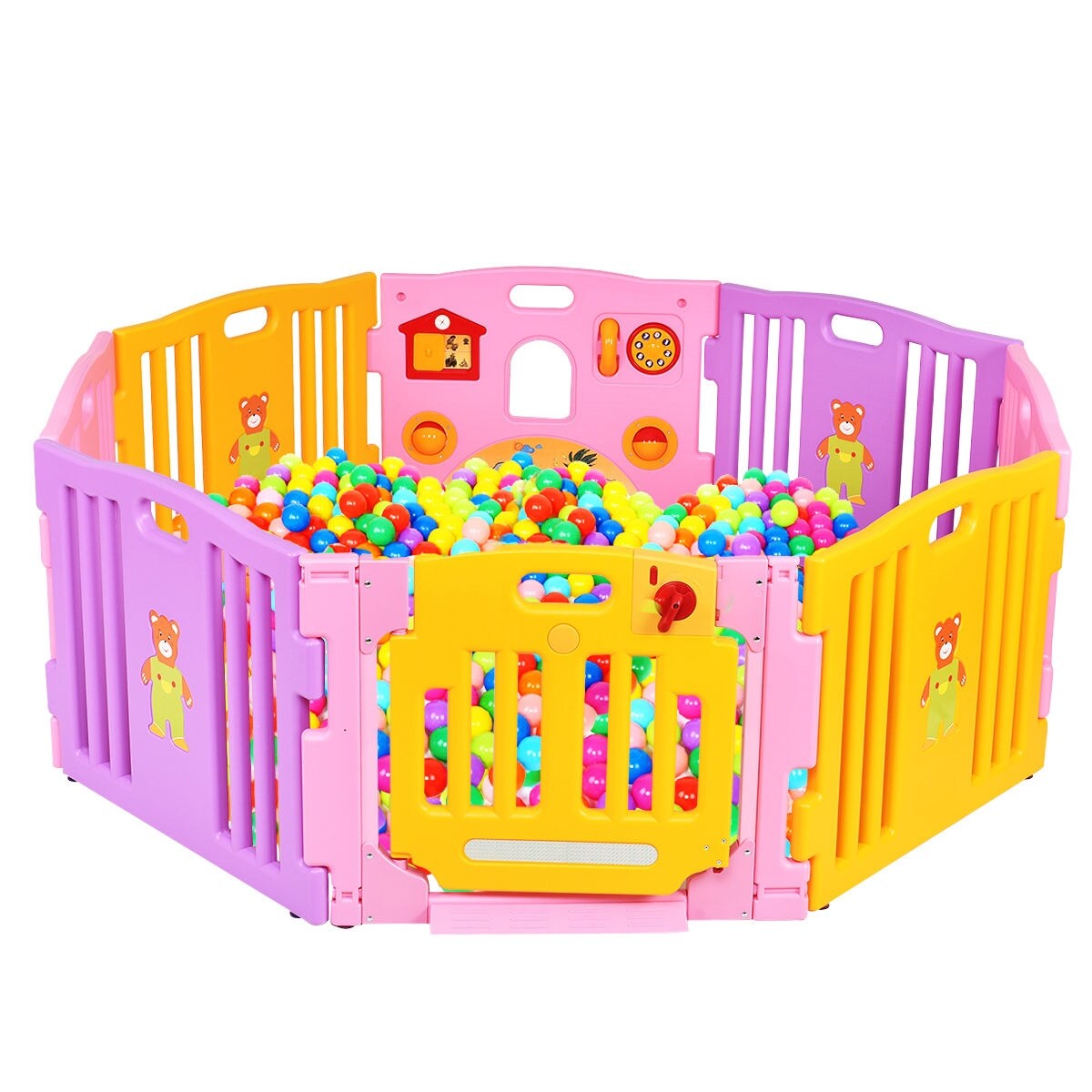 New Pen Baby Playpen Kids 8 Panel Safety Play Center Yard Home Indoor Outdoor