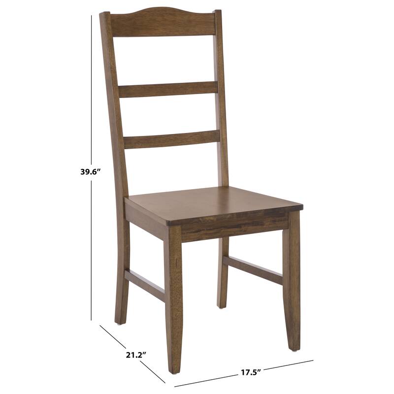 SAFAVIEH HOME Svetlana Ladder Back Side Chair - 18"W x 21"D x 40"H