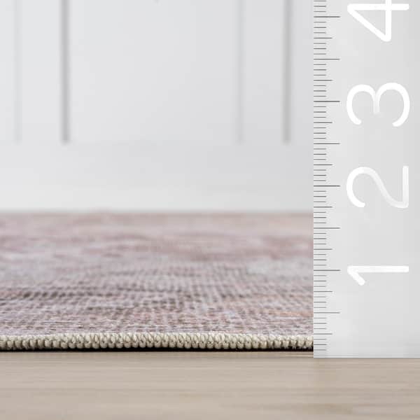 Nuloom Rora SplashGuard Medallion Machine Washable Area Rug