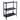 Organize It All Foldable Metal Rack with Wheels in Black