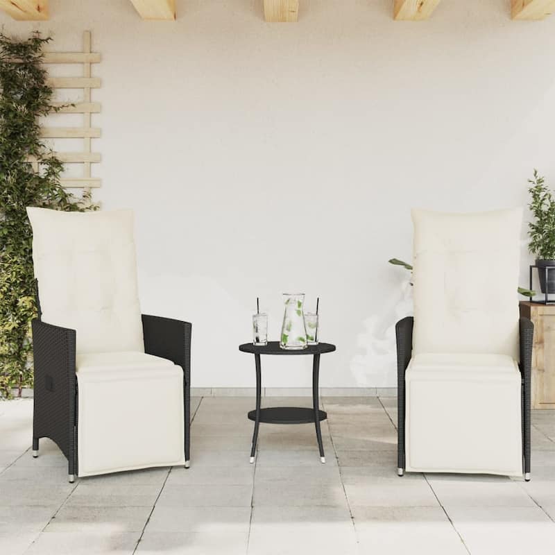 vidaXL Bistro Set Beige/Black/Brown/Grey - 23.2 x 22.0 x 36.2