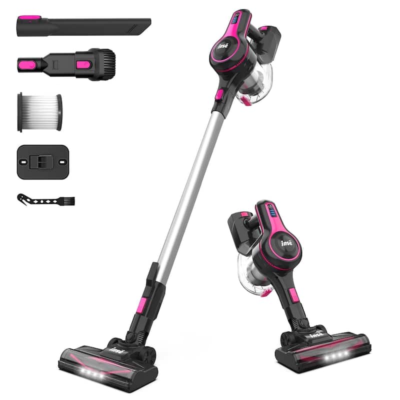 INSE N5T Cordless Vacuum 180w 20kpa Suction Power 6 in 1 Stick Vacuum - Red