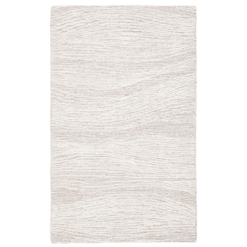 SAFAVIEH Handmade Metro Annarosa Modern Abstract Wool Rug - 2'3" x 4' - Natural/Ivory - Rectangle
