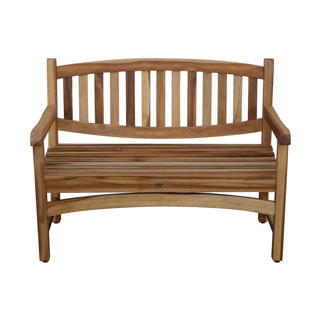 EcoDecors 47", Outdoor Bench, Outdoor Benches Weatherproof, Teak Bench, Wooden Bench Outdoor, Wood Bench Outdoor, Porch Benches