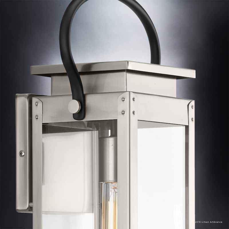 Luxury Nautical Stainless Steel Outdoor Wall Light by Urban Ambiance - 19-3/8"H x 7-7/8"W x 6-1/2"Dep