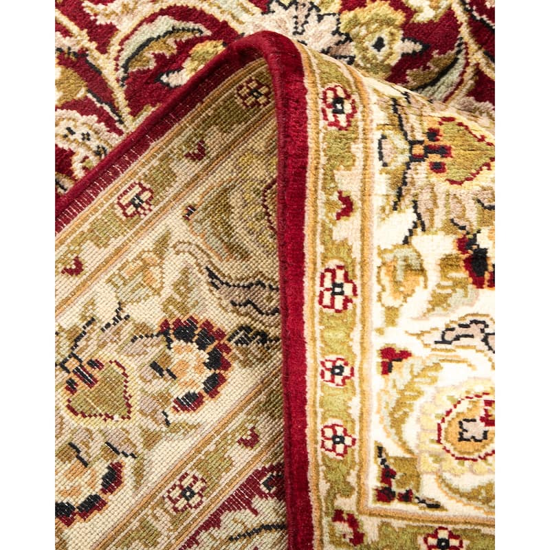 Overton Hand Knotted Wool Vintage Inspired Traditional Mogul Red Area Rug - 4 x 6