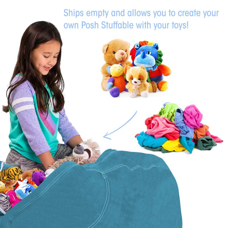 Kids' Stuffed Animal Storage Bean Bag Chair Cover or Toy Organizer