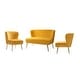 preview thumbnail 67 of 117, Delicia 3 Piece Living Room Set with Golden Legs by HULALA HOME
