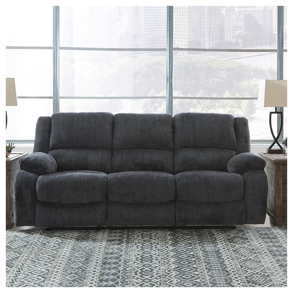 Draycoll Power Reclining Sofa, Gray - 40" x 88" x 40"