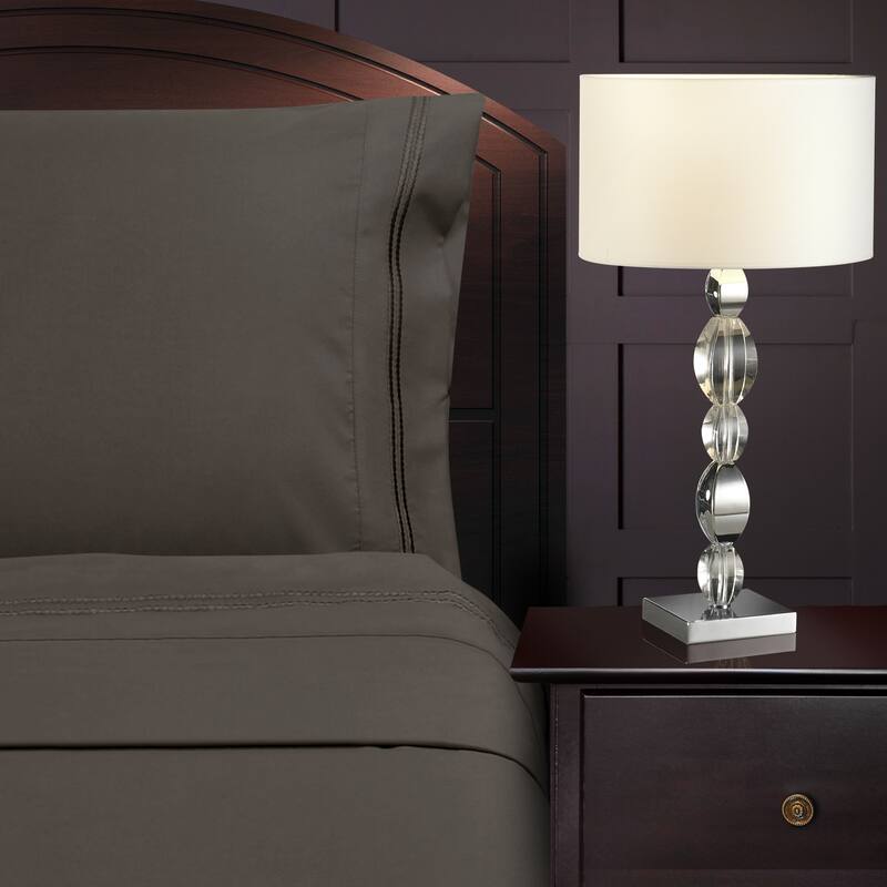 Superior Wrinkle Resistant Embroidered Microfiber Bed Sheet Set