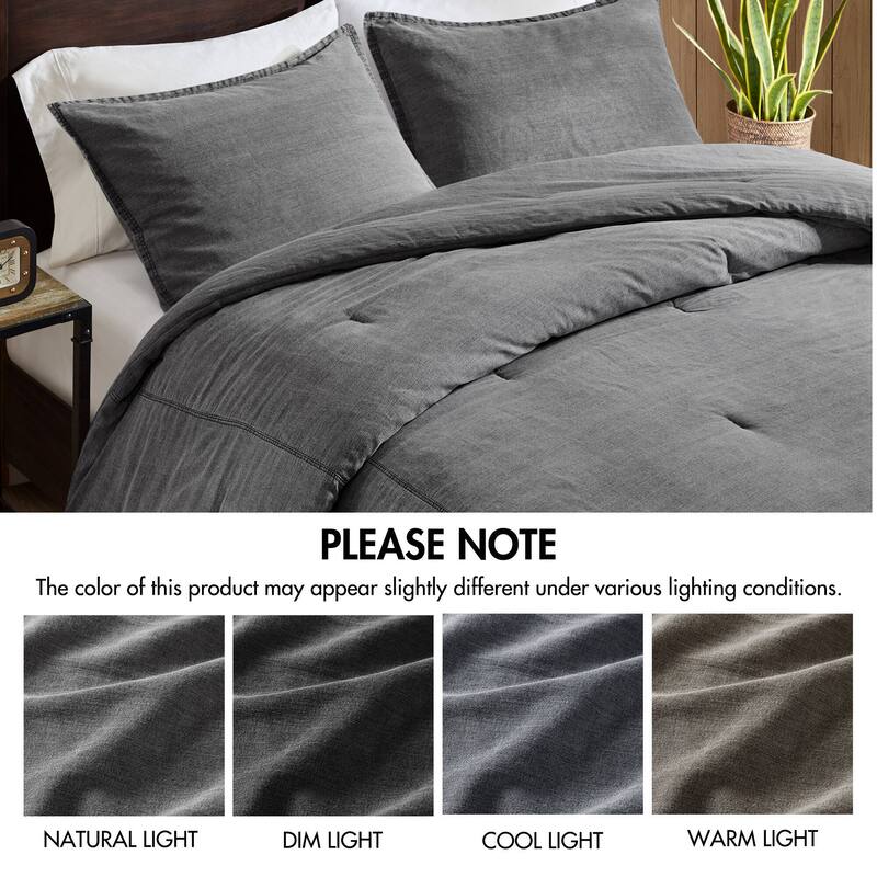 2PCS Twin/Twin XL Twill Washed Comforter Set