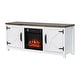 preview thumbnail 10 of 53, 58-Inch Farmhouse Electric Fireplace TV Stand with Storage Cabinets and Adjustable Shelves