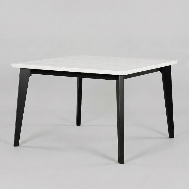 Furniture of America Fieny Modern Genuine White Marble Square 54-inch Dining Table