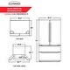 preview thumbnail 19 of 17, Cosmo 22.5 cu. ft. 4-Door French Door Refrigerator with Pull Handles in Stainless Steel, Counter Depth