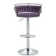 preview thumbnail 39 of 198, Modern Velvet Adjustable Swivel Bar Stools Set of 2