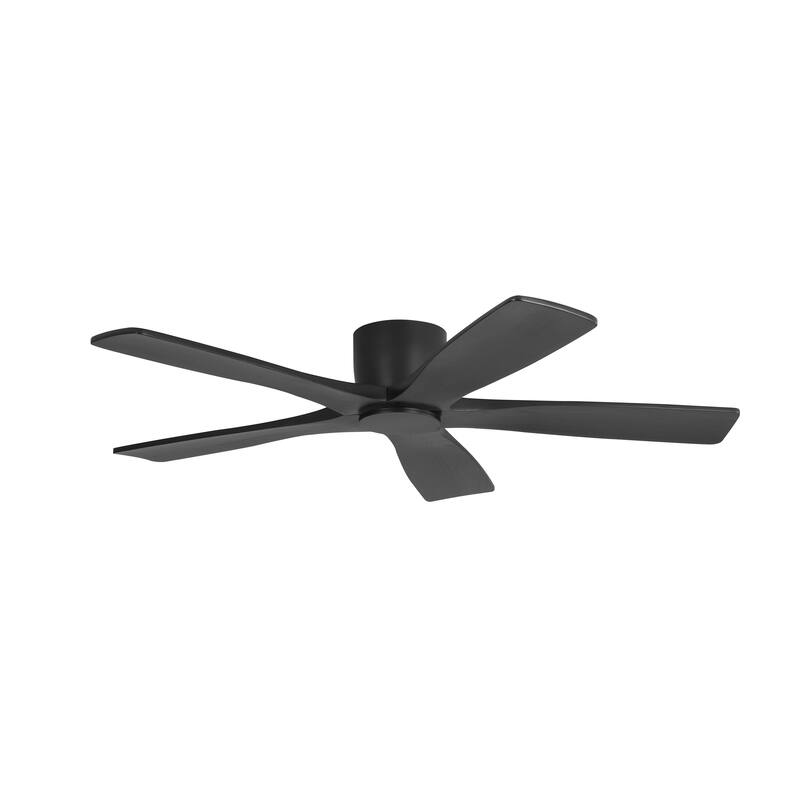 MLiAN 5 Soild Wood Blades Dc Motor Indoor Flush Mount Standard Ceiling Fan With Remote