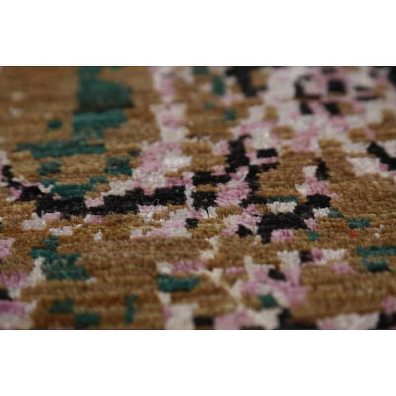 Contemporary Abstract Oriental Area Rug Handmade Wool Carpet - 9'1"x 12'3"