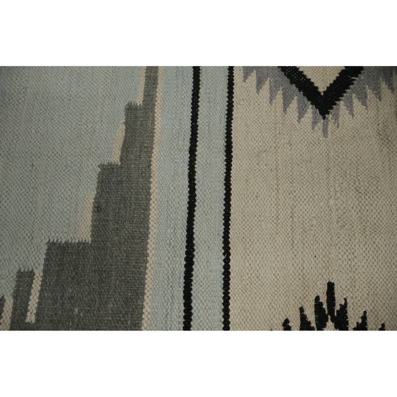 Hand Woven Oriental 100% Wool Carpet Southwestern Tribal Multi-Colored Kilim Area Rug - 10' 3'' X 8' 1''
