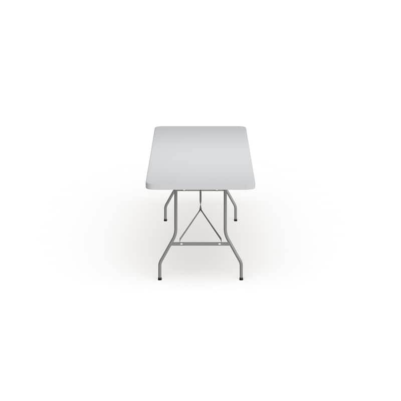 30"W x 96"L Plastic Folding Table with Granite White Surface