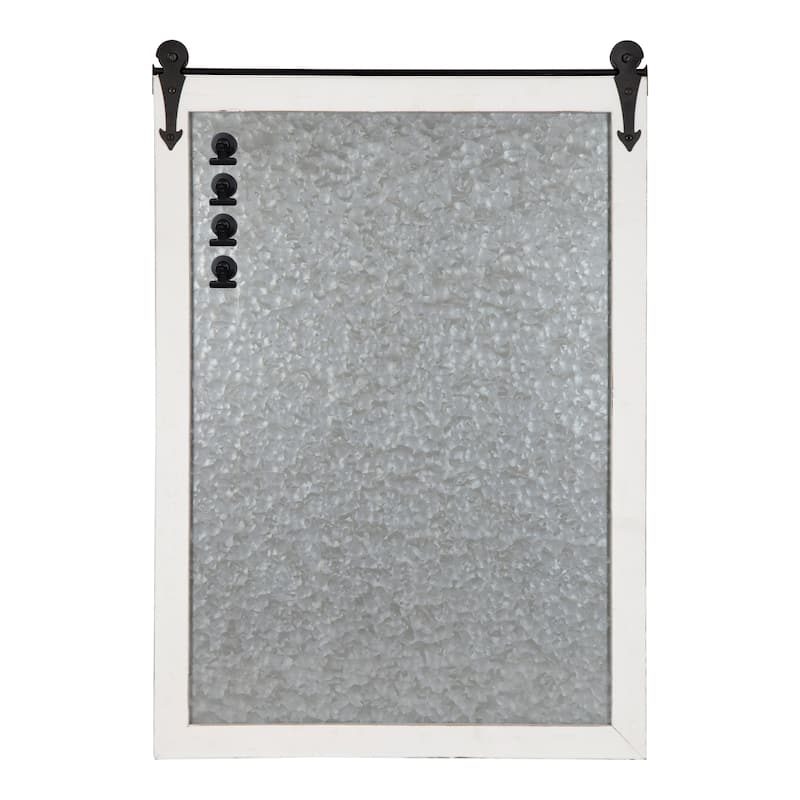 Kate and Laurel Cates Barn Door Wood Framed Magnet Board