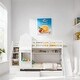 preview thumbnail 2 of 10, Twin-Over-Twin Bunk Bed with 2 Drawers, Castle Style Bed with 3 Storage Shelves, Storage Bed with Slide, White