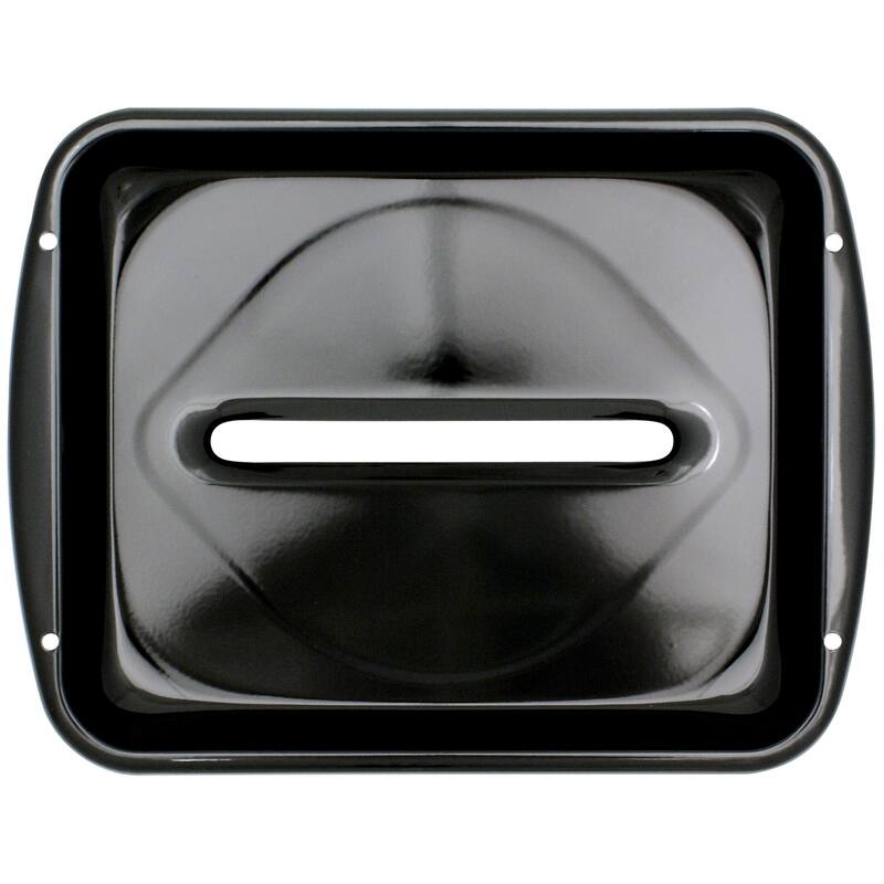 Range Kleen Convection Porcelain Broiler Pan/Grill 13x16 inch - Black