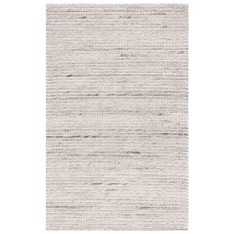 SAFAVIEH Handmade Marbella Katrein Wool Rug - 4' x 6' - Silver/Ivory