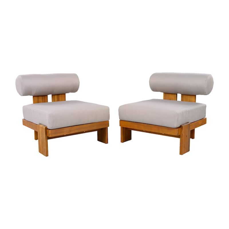 Christopher Knight Home - Set of 2 Modern Outdoor Patio Club Chair with Water-Resistant Cushions