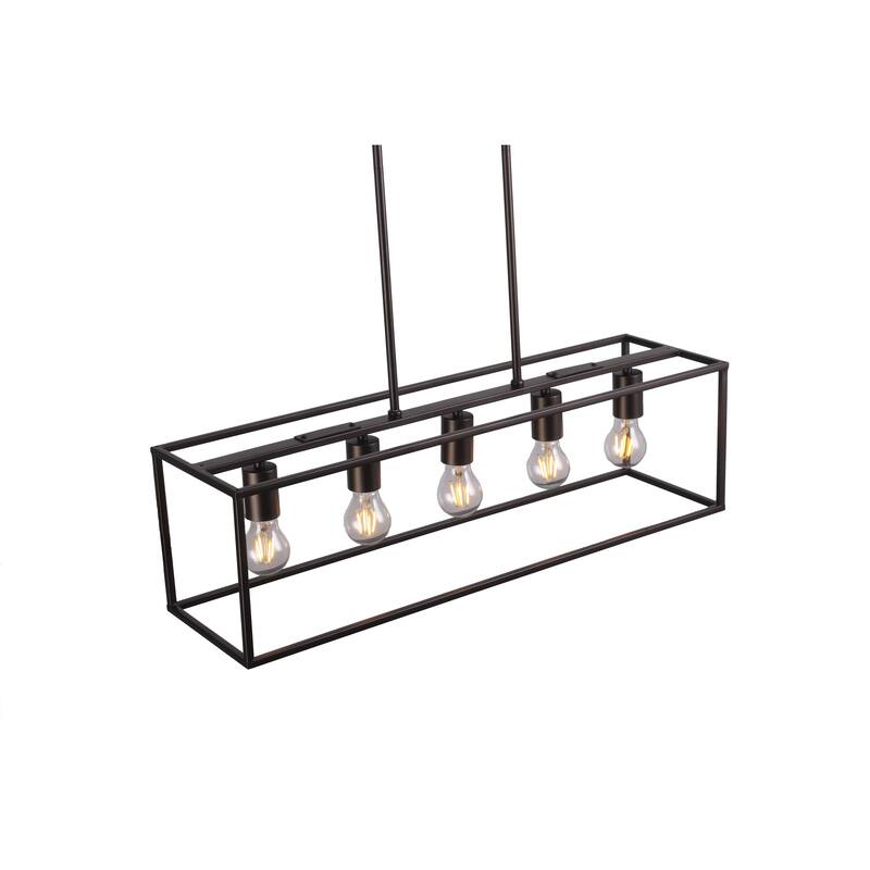 5-light Linear Chandelier/ Island Fixture